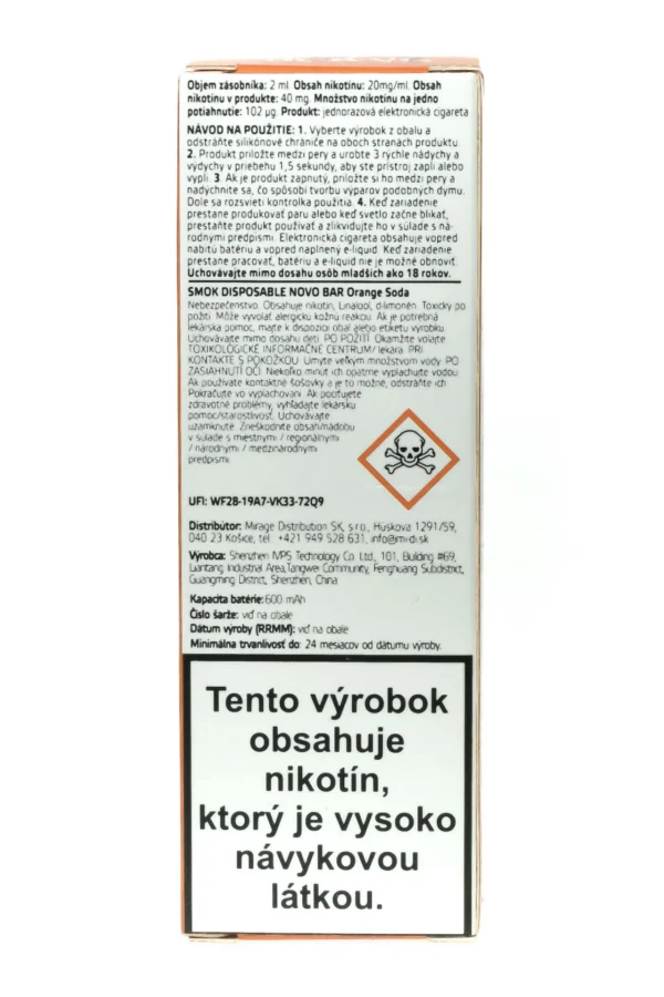 SMOK NOVO BAR ORANGE SODA - Image 3